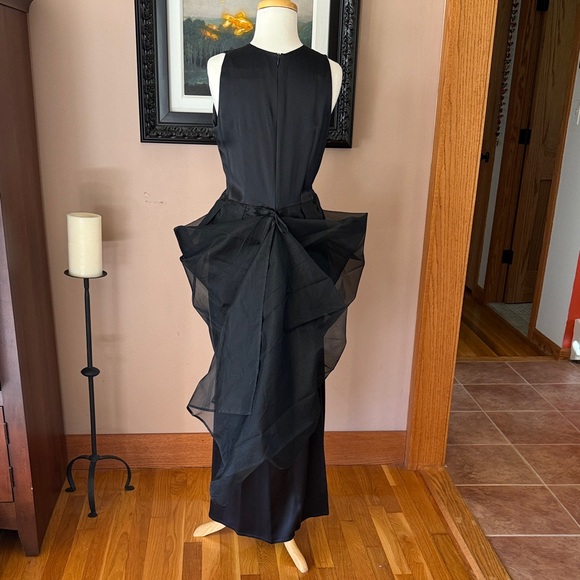 Vintage Morgane Le Fay 2 piece Black Sleeveless silk dress. Small - Picture 3 of 10